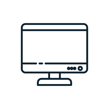 Computer design, Digital technology communication social media internet web and screen theme Vector illustrationのイラスト素材