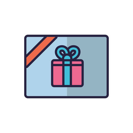 Gift card design, happy birthday celebration decoration party festive and surprise theme Vector illustrationのイラスト素材
