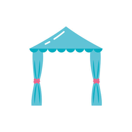 Wedding tent design of love passion romantic valentines day decoration and marriage theme Vector illustrationのイラスト素材