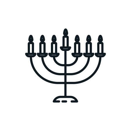Judaism hanukkah menorah symbol design, Religion culture belief religious faith god spiritual meditation and traditional theme Vector illustrationのイラスト素材