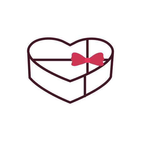 Heart gift design of love passion romantic valentines day wedding decoration and marriage theme Vector illustrationのイラスト素材