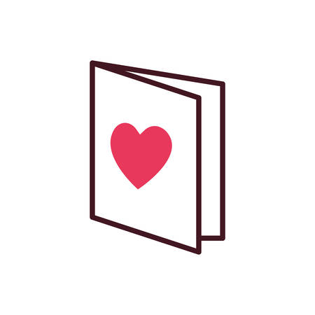 Love card with heart design of Passion romantic valentines day wedding decoration and marriage theme Vector illustrationのイラスト素材