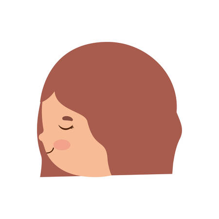 Girl cartoon design, Kid childhood little people lifestyle and person theme Vector illustrationのイラスト素材