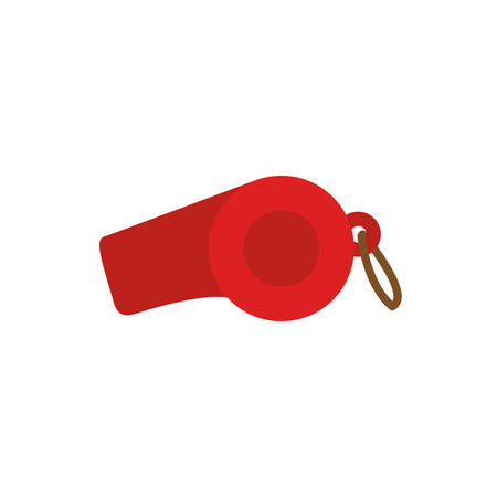 Red whistle design, Sport hobby competition game training equipment tournement and play theme Vector illustrationのイラスト素材
