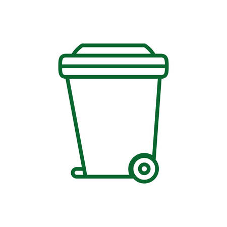 Trash icon design, Waste garbage ology eco save green natural environment protection and care theme Vector illustrationのイラスト素材