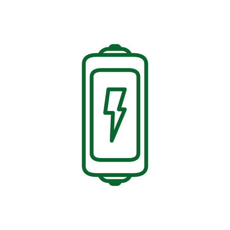 Battery design, Eco energy power save sustainable environmental nature and conservation theme Vector illustrationのイラスト素材