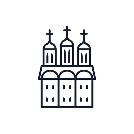 Orthodoxy church design, Religion culture belief religious faith god spiritual meditation and traditional theme Vector illustrationのイラスト素材