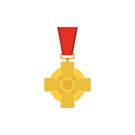 Gold medal design, Winner first competition success sport best leadership compete and challenge theme Vector illustrationのイラスト素材