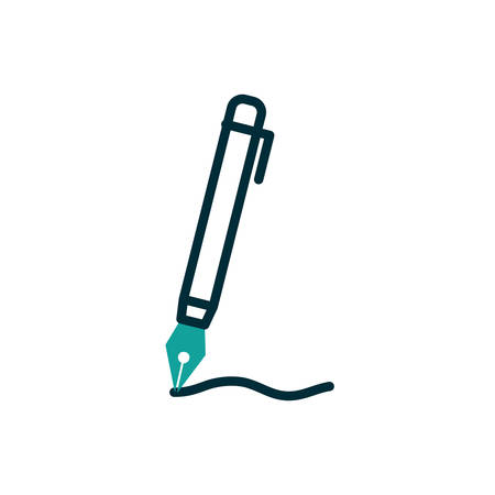 Pen design, Tool write office object instrument equipment draw art and learn theme Vector illustrationのイラスト素材