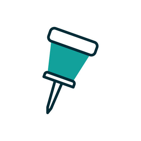 Paper pin design, Office object workforce corporate job work occupation and communication theme Vector illustrationのイラスト素材