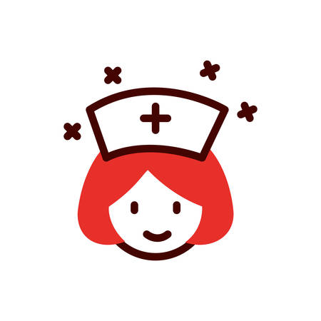 Nurse cartoon design of Medical care health emergency aid exam clinic and patient theme Vector illustrationのイラスト素材