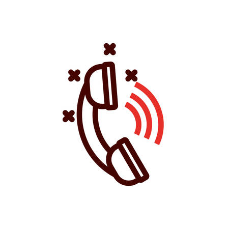 Phone icon design, Call telephone communication hotel office public dial connection and technology theme Vector illustrationのイラスト素材