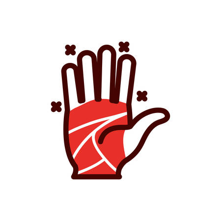Hand with burn design of Medical care health emergency aid exam clinic and patient theme Vector illustrationのイラスト素材