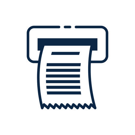 Receipt of money financial item banking commerce market payment buy currency accounting and invest theme Vector illustrationのイラスト素材