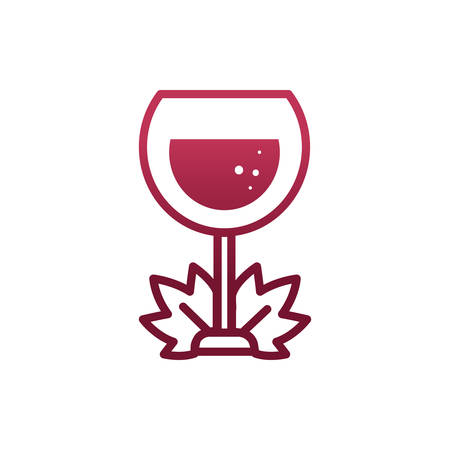 Wine cup design of Winery alcohol drink beverage restaurant celebration and party theme Vector illustrationのイラスト素材