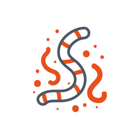 Black and orange long virus design, Bacterium organism molecule microbe cell disease illness health...