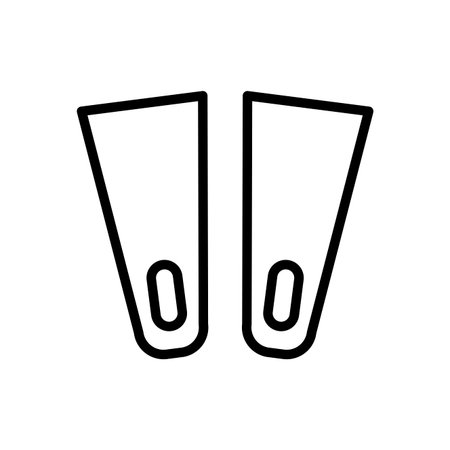 Descender plastic fins silhouette style icon design Sea nautical ocean navigation travel underwater water and marine theme Vector illustrationのイラスト素材