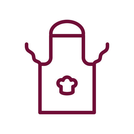 apron line style icon design, Cook kitchen Eat food restaurant home menu dinner lunch cooking and meal theme Vector illustrationのイラスト素材