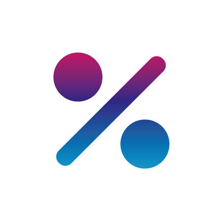 percentage gradient line style icon of money financial item banking commerce market payment buy currency accounting and invest theme Vector illustrationのイラスト素材