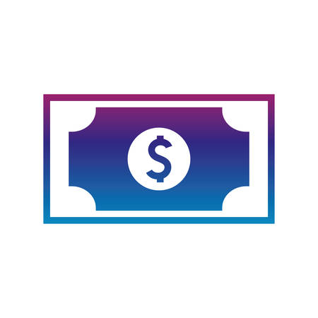 bill gradient line style icon of money financial item banking commerce market payment buy currency accounting and invest theme Vector illustrationのイラスト素材