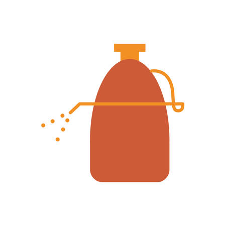 fumigation bottle flat style icon design, Gardening garden planting nature ecology outdoors and floral theme Vector illustrationのイラスト素材