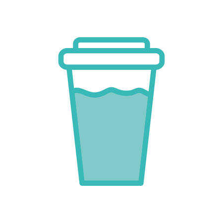 drink mug dou color style icon design, Cook kitchen Eat food restaurant home menu dinner lunch cooking and meal theme Vector illustrationのイラスト素材