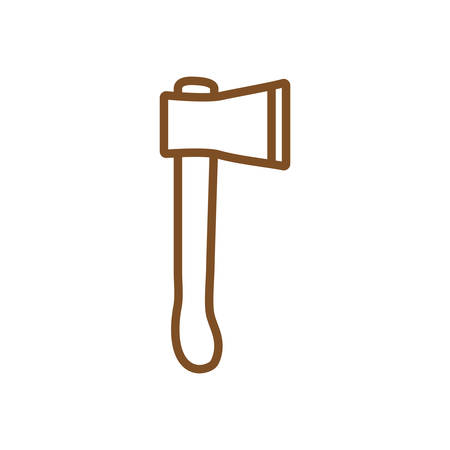 axe line style icon design, Gardening garden planting nature ecology outdoors and floral theme Vector illustrationのイラスト素材