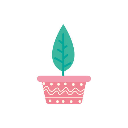Plant inside pot block gradient style icon design of Floral nature garden ornament botany decoration beauty and flora theme Vector illustrationのイラスト素材