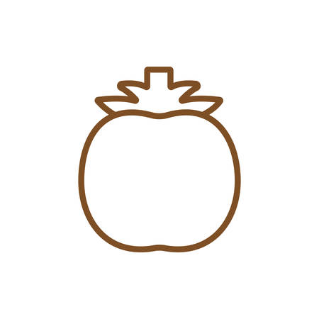 tomato line style icon design, Vegetable organic food healthy fresh natural and market theme Vector illustrationのイラスト素材
