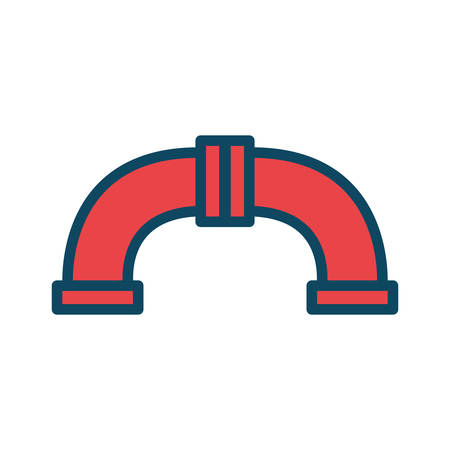 pipe line and fill style icon design, Oil industry Gas energy fuel technology power industrial production and petroleum theme Vector illustrationのイラスト素材
