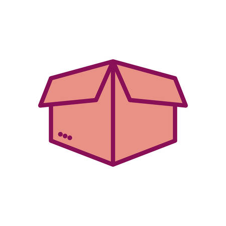 Box line and fill style icon design, Delivery logistics transportation shipping service warehouse industry and global theme Vector illustrationのイラスト素材