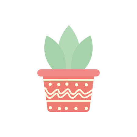 Plant inside pot block gradient style icon design of Floral nature garden ornament botany decoration beauty and flora theme Vector illustrationのイラスト素材