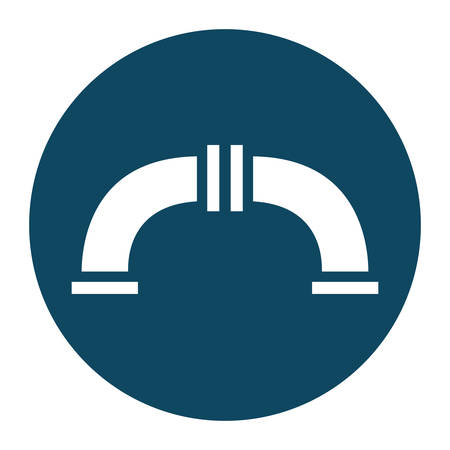 pipe block and flat style icon design, Oil industry Gas energy fuel technology power industrial production and petroleum theme Vector illustrationのイラスト素材