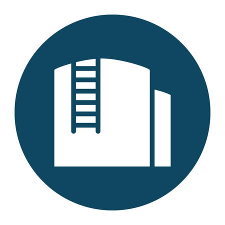storage block and flat style icon design, Oil industry Gas energy fuel technology power industrial production and petroleum theme Vector illustrationのイラスト素材