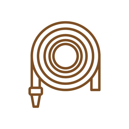hose line style icon design, Gardening garden planting nature ecology outdoors and floral theme Vector illustrationのイラスト素材