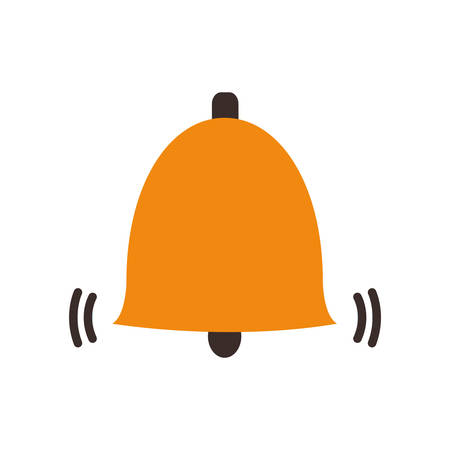 Bell flat style icon design, Ring alert alarm call jingle handbell object sound and music theme Vector illustrationのイラスト素材