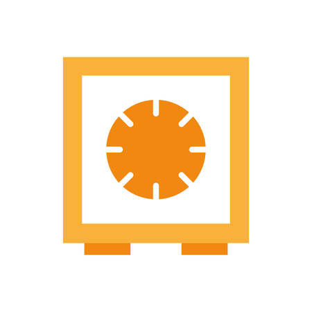 strongbox flat style icon of money financial item banking commerce market payment buy currency accounting and invest theme Vector illustrationのイラスト素材
