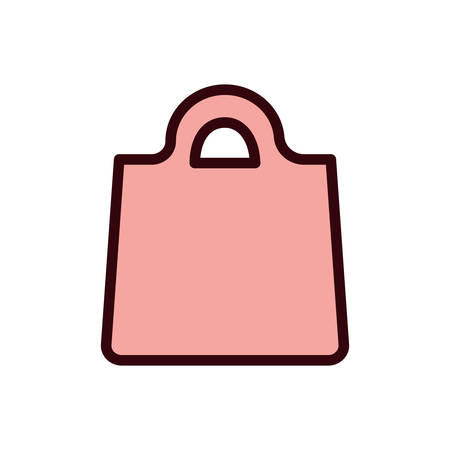 Shopping bag line and fill style icon design of Commerce market store shop retail buy paying banking and consumerism theme Vector illustrationのイラスト素材