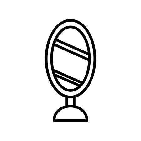 mirror line style icon design, Make up cosmetic fashion style glamour skin facial and glamour theme Vector illustrationのイラスト素材