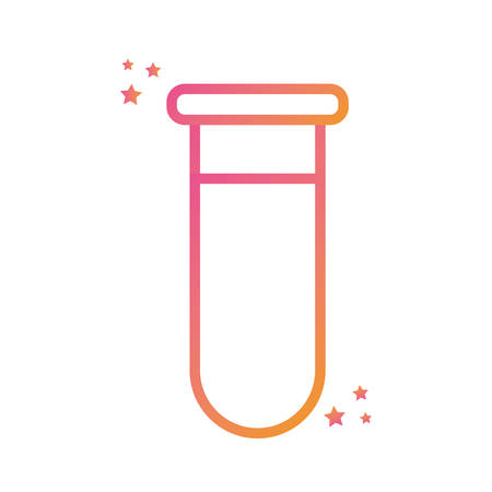 tube gradient style icon design, Chemistry substance science laboratory research technology biology equipment and test theme Vector illustrationのイラスト素材
