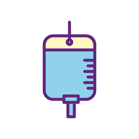 bag line and fill style icon design of Medical care health emergency aid exam clinic and patient theme Vector illustrationのイラスト素材