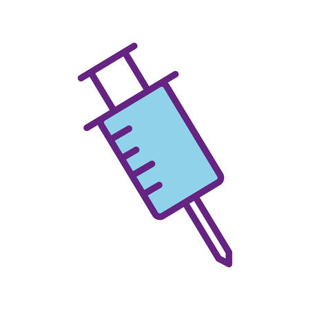 injection line and fill style icon design of Medical care health emergency aid exam clinic and patient theme Vector illustrationのイラスト素材