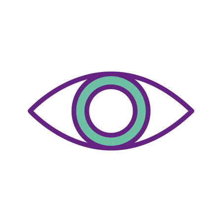 eye line and fill style icon design, View look vision optical human see medicine watch outline and sight theme Vector illustrationのイラスト素材