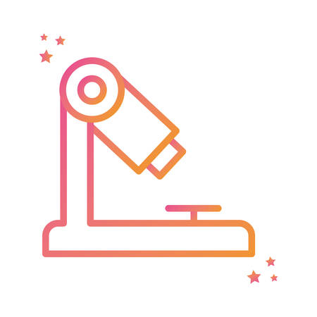 microscope gradient style icon design, Chemistry substance science laboratory research technology biology equipment and test theme Vector illustrationのイラスト素材