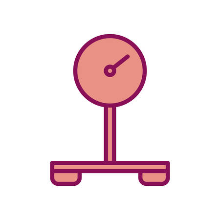 scale line and fill style icon design, Delivery logistics transportation shipping service warehouse industry and global theme Vector illustrationのイラスト素材