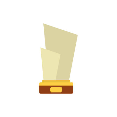 Gold and white trophy design, Winner first position competition success sport best leadership compete and challenge theme Vector illustrationのイラスト素材