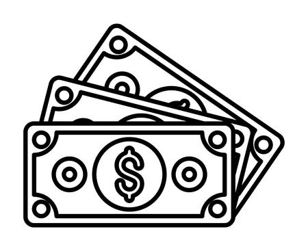 bills of money financial item banking commerce market payment buy currency accounting and invest theme Vector illustrationのイラスト素材