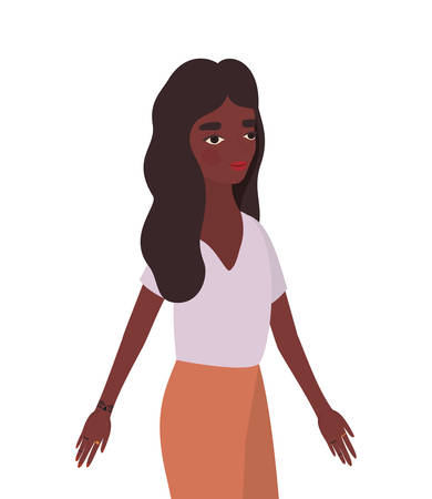 Avatar woman design, Girl female person people human and social media theme Vector illustrationのイラスト素材