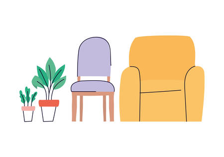 Living room design, Home decoration interior modern house decor living and apartment theme Vector illustrationのイラスト素材