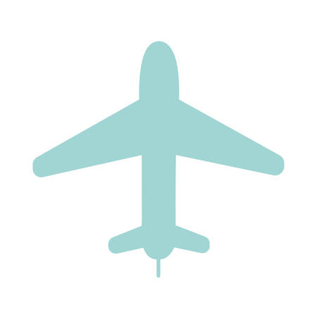 Airplane flat style icon design, Plane vehicle transportation fly air travel aircraft flight aviation and sky theme Vector illustrationのイラスト素材